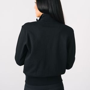Black French Terry zipper jacket